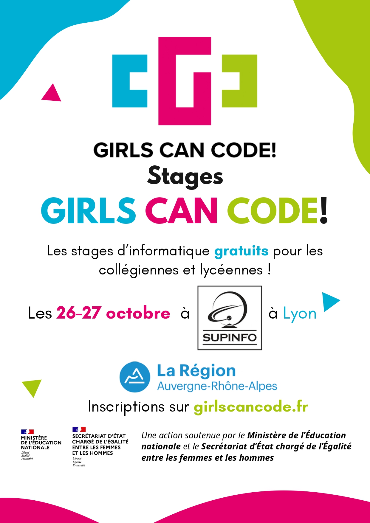 Stage informatique gratuit Girls can code – Collège Gilbert Chabroux